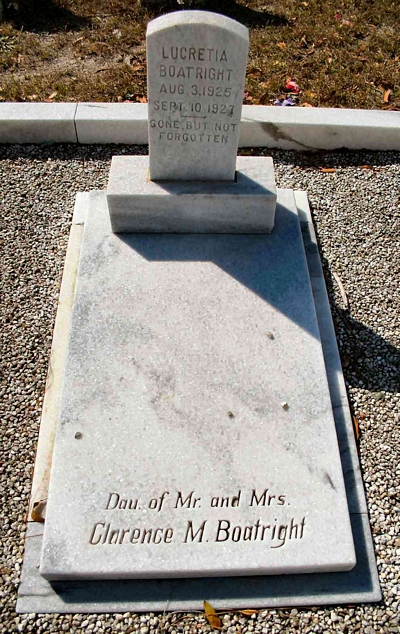 Lucretia Boatright Gravestone