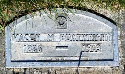 Macon Moore Boatwright Marker