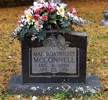 Mae Boatright McConnell Gravestone