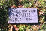 Mahala Anne Johnson Boatwright Gentles Gravestone: