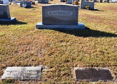 Marvin Lafayette and Clara Mae Kennedy Boatwright Gravestone