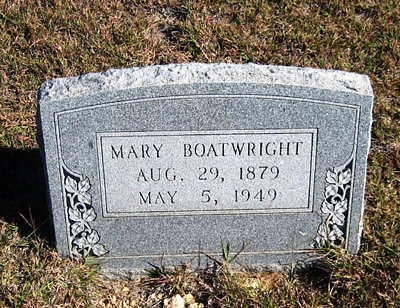 Mary Ann Daniels Boatwright Gravestone