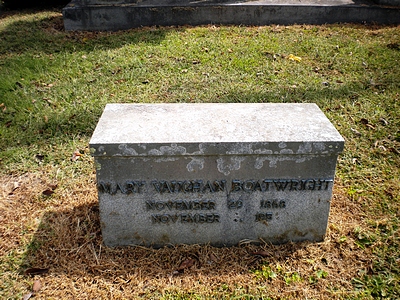 Mary Elizabeth Vaughan Boatwright Gravestone