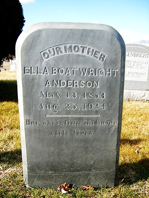 Mary Ella Boatwright Gravestone