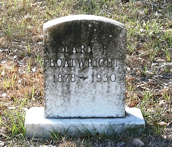 Mary Frances Green Boatwright Gravestone