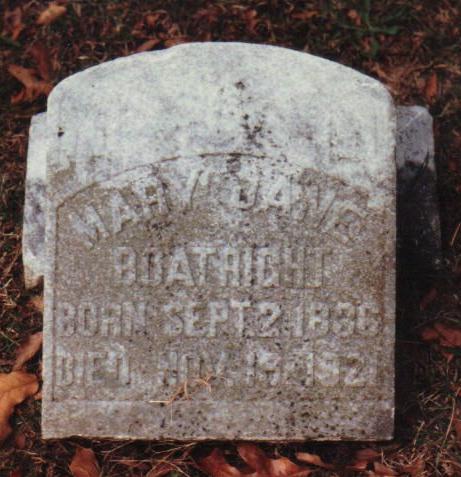 Mary Jane Boatright Gravestone