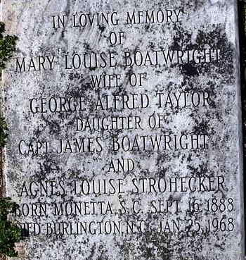 Mary Louise Boatwright Taylor Gravestone