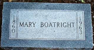 Mary Rebecca Cassels Boatright Gravestone