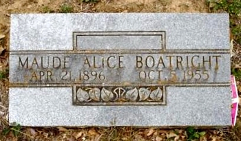 Maude Alice Maners Boatright Marker