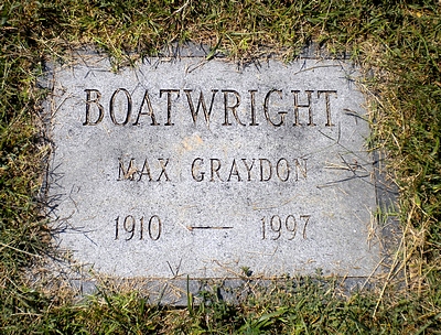 Max Graydon Boatwright Marker