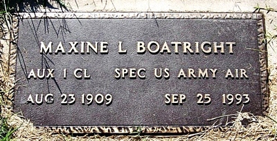 Maxine L. Steele Boatright Marker