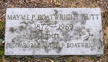 Mayme P. Gilmore Boatwright Gravestone