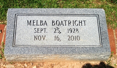 Melba Louise Boatright Gravestone