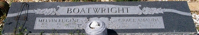 Melvin Eugene and Grace Amanda Harris Boatwright Gravestone