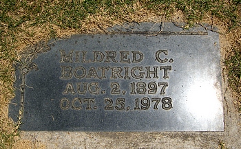 Mildred Gertrude Collins Boatright Marker