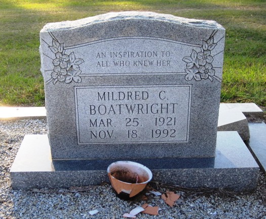 Mildred Creech Boatwright Gravestone