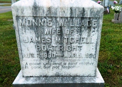 Monnie J. Wallace Boatright Gravestone