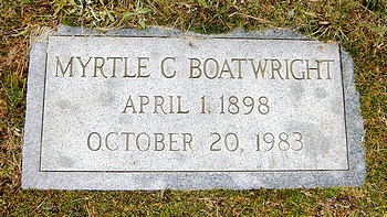 Myrtle Crouch Boatwright Marker