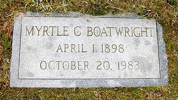 Myrtle Crouch Boatwright Marker