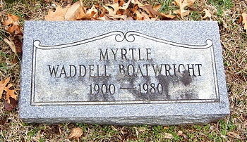 Myrtle E. Waddell Boatwright Marker