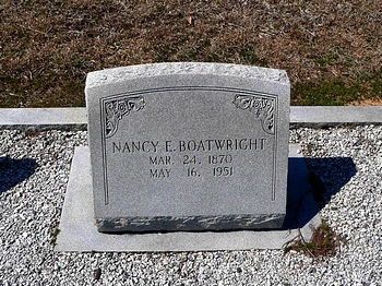 Nancy Ela Nannie McGee Boatwright Gravestone