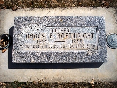 Nancy Elizabeth Underwood Boatwright Gravestone
