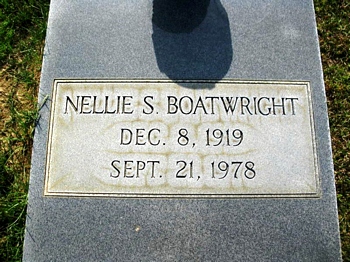 Nellie S. Boatwright Gravestone: