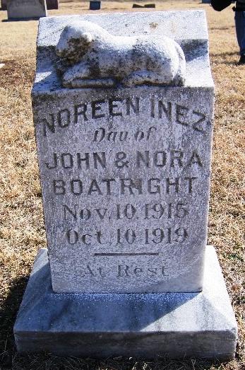 Noreen Inez Boatright Gravestone