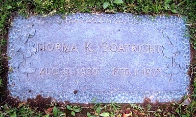Norma Keil Boatright Gravestone