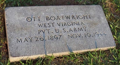 Oscar Otto Boatwright Gravestone