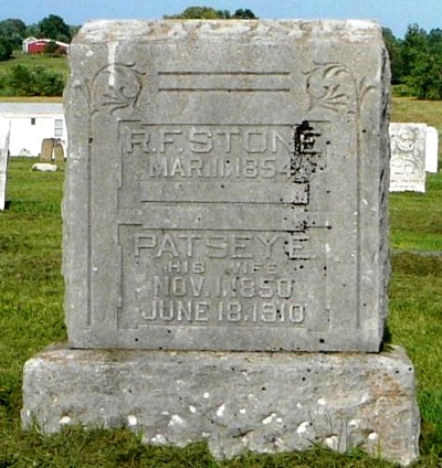 Patsey E. Boatright and Richard Franklin Stone Gravestone