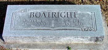 Paul Franklin and Joyce Elaine Goins Boatright Marker