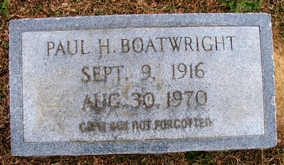 Paul H. Boatwright Gravestone