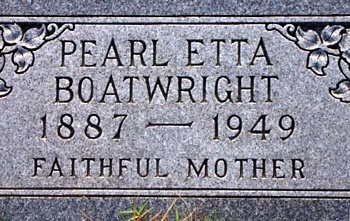 Pearl Etta Reed Boatwright Marker