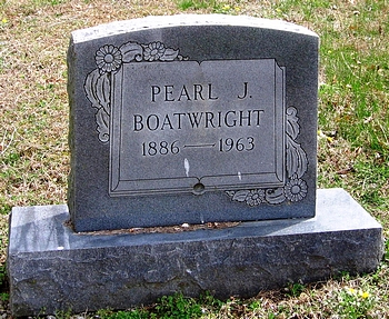Pearl J. Clevenger Boatwright Gravestone