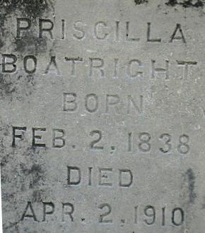 Priscilla Sloane Boatright Gravestone
