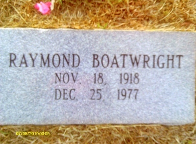 Raymond Boatwright Gravestone: