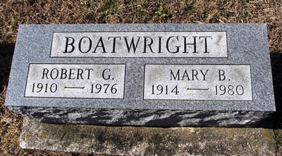 Robert Chester and Mary Belle Perkinson Boatwright Gravestone