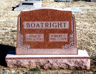 Robert Guy and Atha Ellen McLaury Boatright Gravestone: