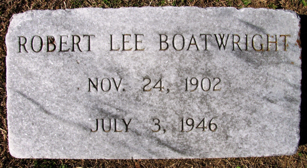 Robert Lee Boatwright Gravestone