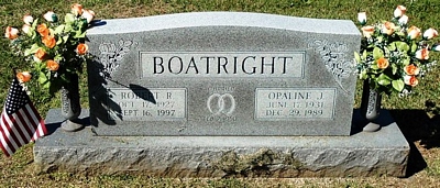 Robert Ralph and Opaline June Griffin Boatright Gravestone