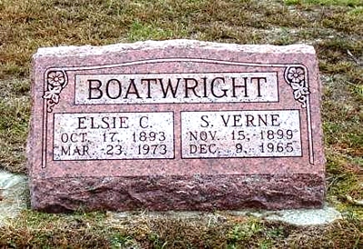 Samuel Verne Boatwright and Elsie Catherine Correll Gravestone