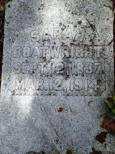 Sarah A. J. Boatwright Gravestone