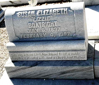 Susan Elizabeth Starling Boatright Gravestone