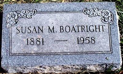 Susan Mary Fields Boatright Gravestone