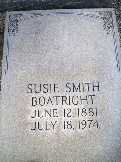 Susan Smith Boatright Gravestone