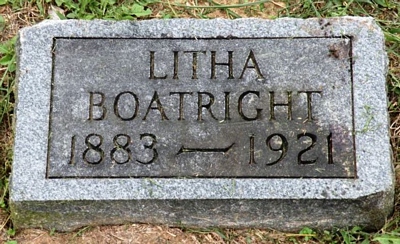 Talitha Pemberton Boatright Gravestone: