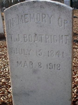 Thomas Jefferson Boatright Gravestone - Sharon Presbyterian Church Cemetery