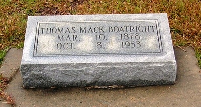Thomas Mack Boatright Gravestone