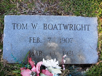 Thomas Washington Boatwright Gravestone